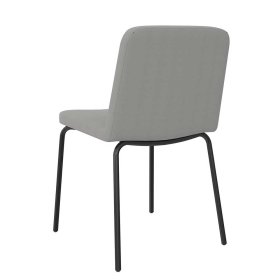 Graue Polsterstühle Yvonja in modernem Design mit Gestell aus Metall (2er Set) – Ansicht 7