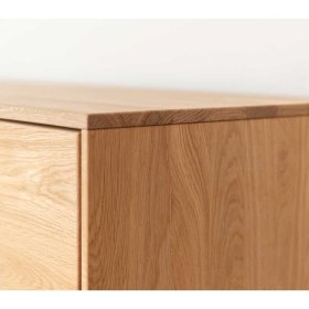 Hängevitrine Seanno aus Eiche Massivholz 142 cm hoch – Ansicht 6