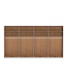 Schlafzimmerkleiderschrank Viramiru mit Drehtüren 393 cm breit – Ansicht 3