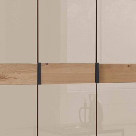 Drehtürenschrank Viramiru in Champagner & Eiche Bianco 149 cm breit – Ansicht 6