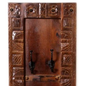 Wandgarderobe Mysore im Kolonialstil aus Teak Massivholz – Ansicht 3