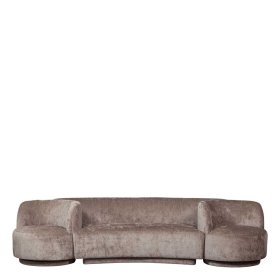 Modulsofa Vasteca aus Chenillegewebe mit vier Sitzplätzen (dreiteilig) – Ansicht 3