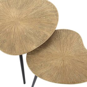 Zweisatztisch Dedian in Altgoldfarben mit Antik Finish (zweiteilig) – Ansicht 3