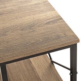 Bürotisch Niano mit Seitenregal in Eichefarben & Schwarz – Ansicht 5