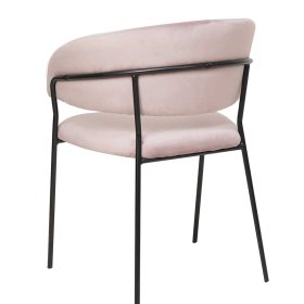Samt Armlehner Zaotrado in Rosa und Schwarz max. belastbar bis 110 kg – Ansicht 4