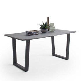 Esszimmertisch Audra im Industry und Loft Stil mit Massivholzplatte – Ansicht 2