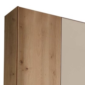 XL Drehtürenkleiderschrank Vericia in Eiche Bianco & Champagner 344 cm breit – Ansicht 5