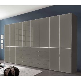 Schlafzimmerkleiderschrank Boplaroma mit zehn Schubladen Front glasbeschichtet – Ansicht 2
