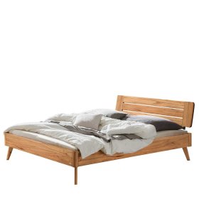 Wildbuche Holzbett Ronald 140x200 cm in modernem Design – Ansicht 1