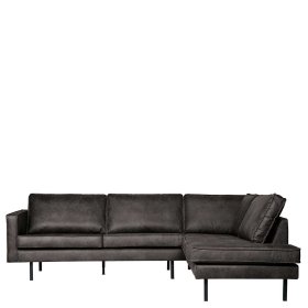 Eckgarnitur Lonzavez in Schwarz Kunstleder modern – Ansicht 3