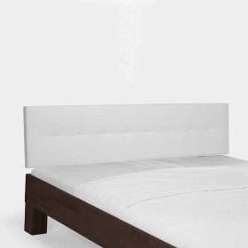 Bett Chaleur in Wenge Weiß massiv mit Polsterkopfteil – Ansicht 4