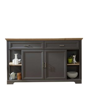 Sideboard Valgura in Dunkelgrau im Landhausstil – Ansicht 1