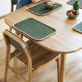 Küchen Tisch Koropi aus Wildeiche Massivholz mit Vierfußgestell – Ansicht 6