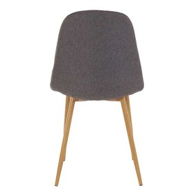 Polsterstühle Araba in Anthrazit und Eichefarben mit Metallgestell (4er Set) – Ansicht 4