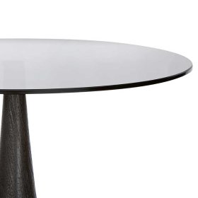Designercouchtisch Asticia in runder Form auf Säulengestell – Ansicht 3