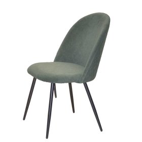 Retrostil Esstisch Stühle Tutan in Oliv Grün mit Gestell aus Metall (4er Set) – Ansicht 1