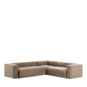 Wohnzimmercouch Blane in L Form Bezug Beige – Ansicht 1