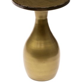 Beistelltisch Sofa Vision in Altgoldfarben aus Gussglas und Metall – Ansicht 5