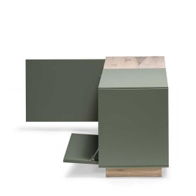Fernsehtisch Samanda in Beton Grau und Buche hell 140 cm breit – Ansicht 8