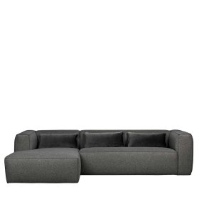 Moderne Couchecke Mercur Stoff in Grau mit Armlehnen – Ansicht 3