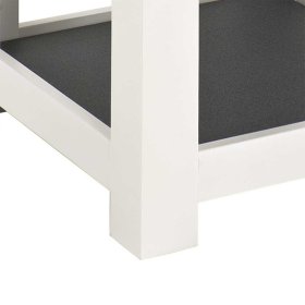 Boxspring Nachtkommode Snowing in Weiß Grau 40 cm – Ansicht 4