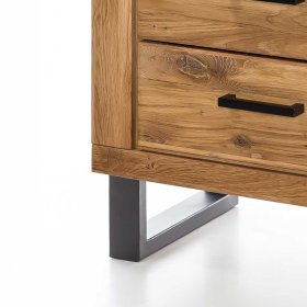 Vitrine Anesto aus Wildeiche teilmassiv 200 cm hoch – Ansicht 3