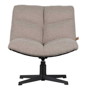 Wohnzimmer Sessel Nell II drehbar mit Boucle Stoff Bezug – Ansicht 3