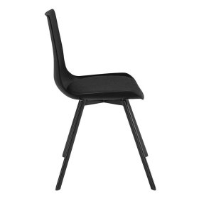 Schalensitz Stühle Adonias in Schwarz mit Gestell aus Metall (2er Set) – Ansicht 3