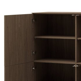 Wohnzimmerschrank Anuta in Nussbaumfarben 137 cm hoch – Ansicht 3