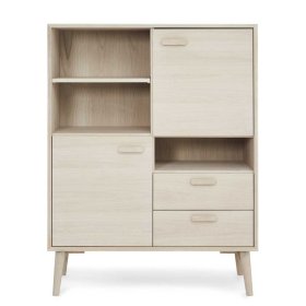Highboard Vilrada im Skandi Design mit Holzgriffen – Ansicht 3