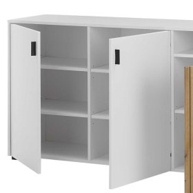 Großes Sideboard Saladd in Weiß und Wildeichefarben 200 cm breit – Ansicht 8