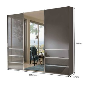Schiebetürenschrank Lontrain Made in Germany in Braun – Ansicht 9