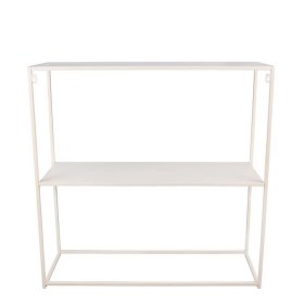 Standregal Oshuar mit Bügelgestell aus Metall in Beige – Ansicht 2