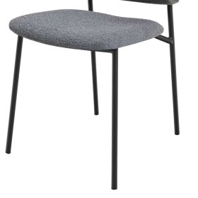 Esstisch Stühle Pratina mit Armlehnen aus Boucle (2er Set) – Ansicht 7