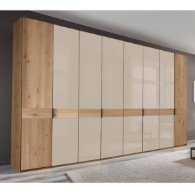 Schlafzimmerkleiderschrank Viramiru mit Drehtüren 393 cm breit – Ansicht 2