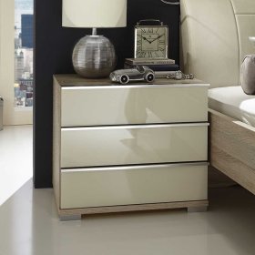 Nachtkommode Meint in Creme Eiche Sägerau modern – Ansicht 2