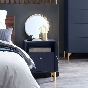 Nachttisch Estren mit einem offenen Fach und einer Schublade – Ansicht 8