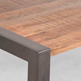 Esstisch Ovilus aus Mangobaum Massivholz und Metall in Grau – Ansicht 4