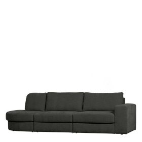 Anthrazit Modulsofa Trois 298 cm breit mit Armlehne rechts – Ansicht 1