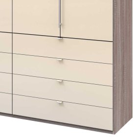 Panorama Gleittüren Schrank Dianara mit vielen Schubladen modern – Ansicht 4