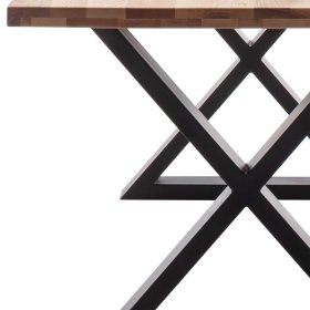 Holztisch Gronas aus Zerreiche Massivholz mit X-Gestell – Ansicht 8