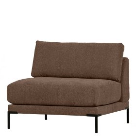 Modul Sofa Element Rio in Braun mit Vierfußgestell aus Metall – Ansicht 2