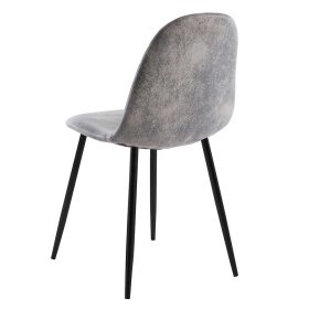 Polsterstühle Verdes in Hellgrau und Schwarz im Skandi Design (2er Set) – Ansicht 4