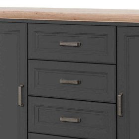 Sideboard Trujano im Landhausstil in Dunkelgrau – Ansicht 5