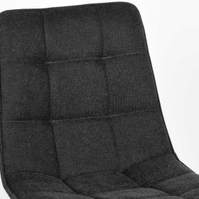 Stoffbezug Stuhl Set Saltagro in Anthrazit mit Gestell aus Metall (2er Set) – Ansicht 5