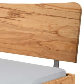 140x200 cm Bett Wildbuche Untonia aus Massivholz und Stahl – Ansicht 4