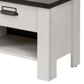 Landhausstil Nachtkonsole Dionada in Pinie Weiß 46 cm hoch – Ansicht 7