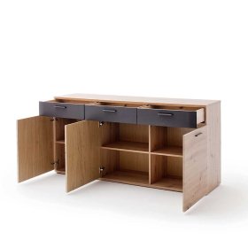 Sideboard Lucisa in Eiche Optik und Anthrazit 180 cm breit – Ansicht 4