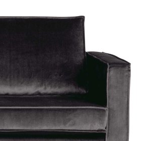 Couch Recamiere Casilla in Anthrazit mit Samtbezug – Ansicht 5