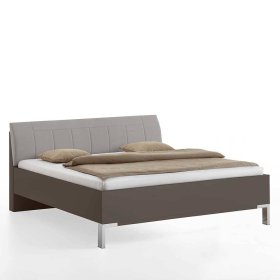Doppelbettgestell Sanctos in Braun und Grau in modernem Design – Ansicht 3